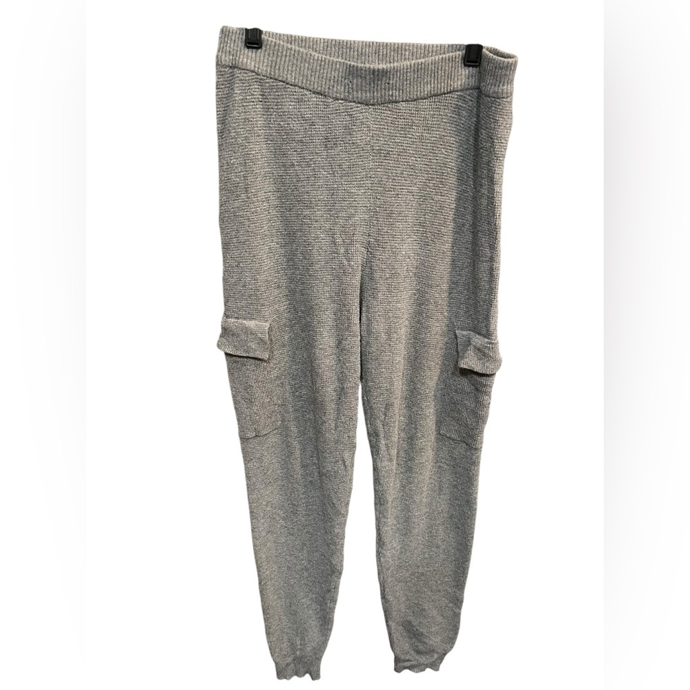 Sage + Stone Gray Knit Cargo Straight Leg Lounge Pants - Large